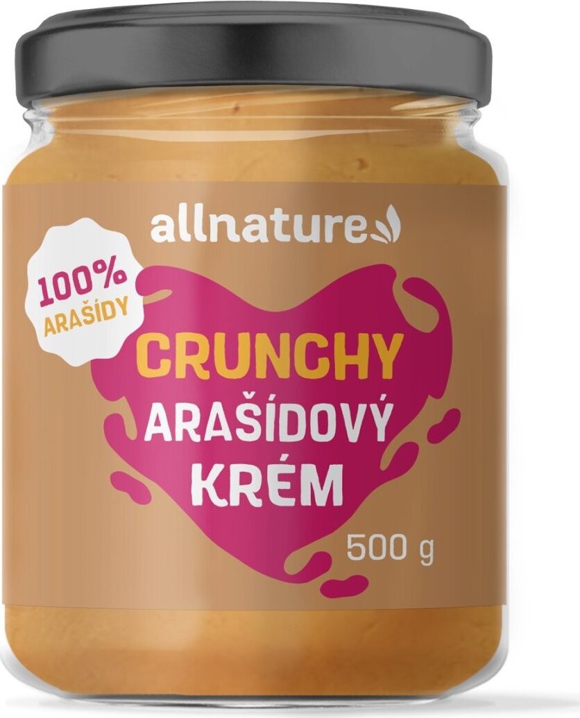 Allnature Arašidový krém Crunchy 500 g
