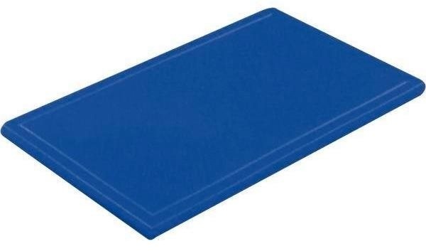 Gastro Doštička na krájanie plastová 32,5 × 26,5 × 2 cm GN 1/2, s drážkou, modrá