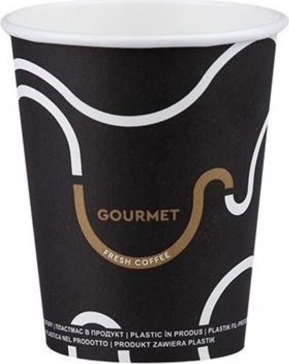 Intertan SA Tessera Téglik papierový Gourmet black 330 ml, priemer 90 mm, 50 ks
