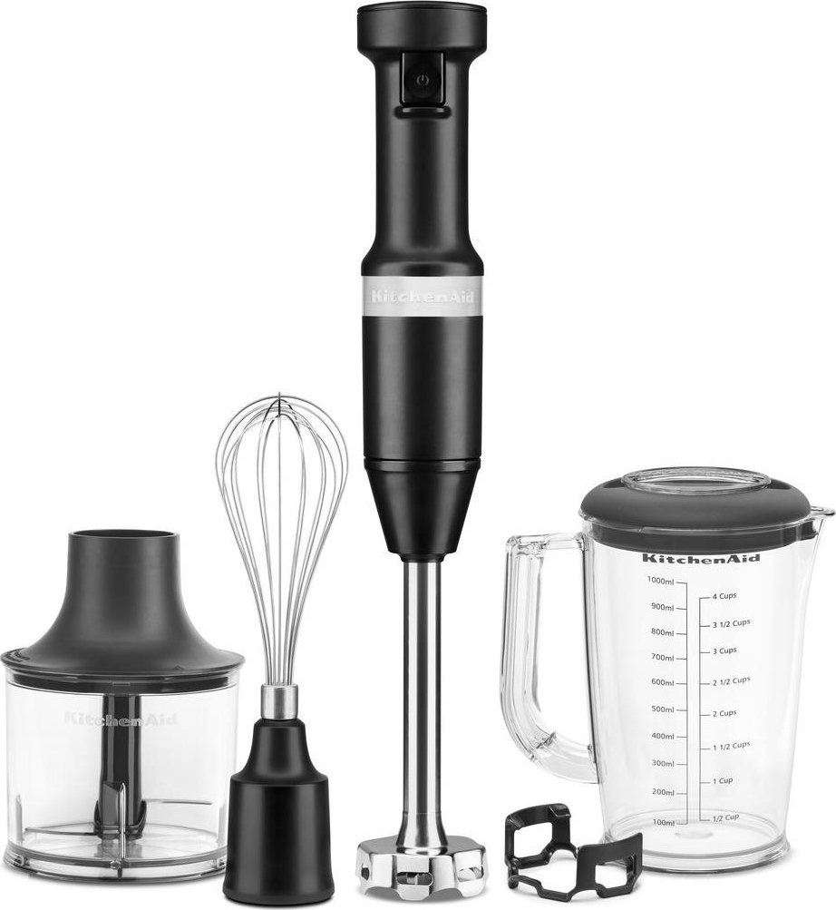 KitchenAid Tyčový mixér s príslušenstvom, matný čierny