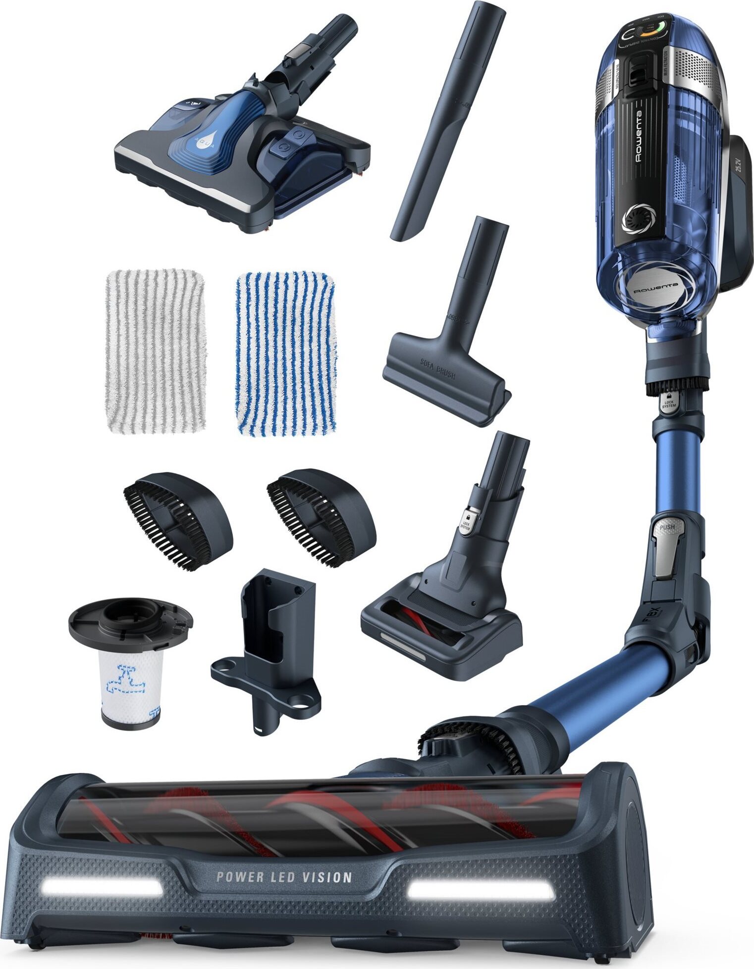 Rowenta RH9890WO X-Force Flex 11.60 4v1 Aqua 130AW