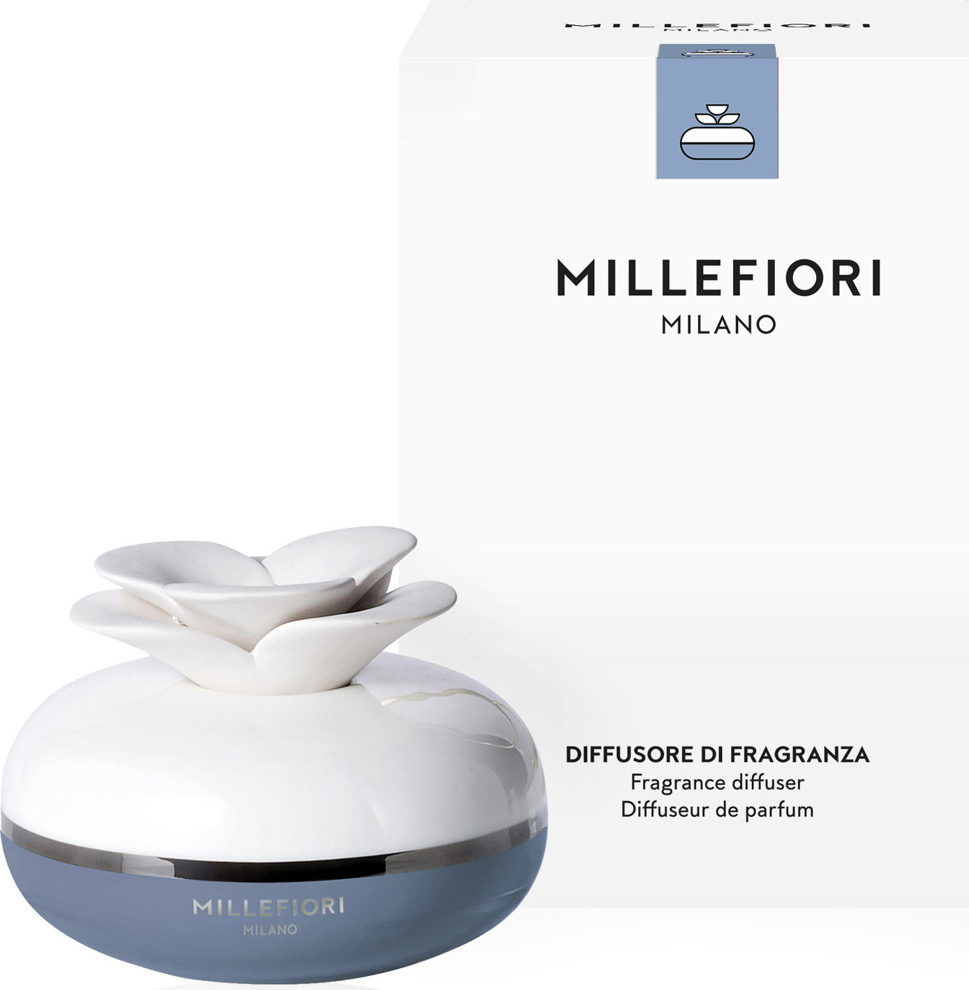 MILLEFIORI MILANO Air dizajn Flower Light Blue 130 ml