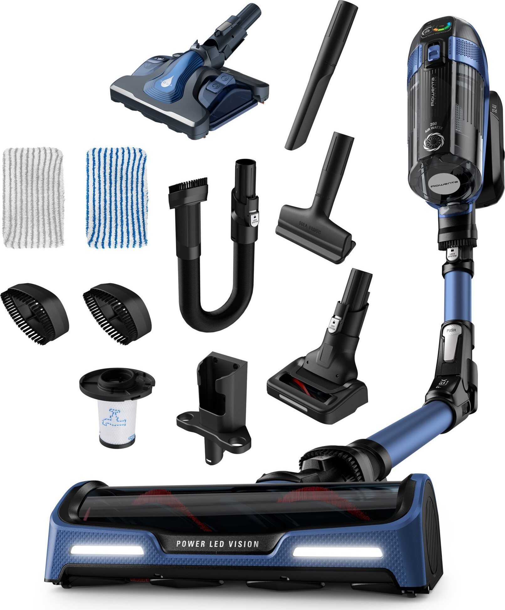 Rowenta RH9990WO X-Force Flex 14.60 3v1 Aqua 200AW, 32,4V, 70min