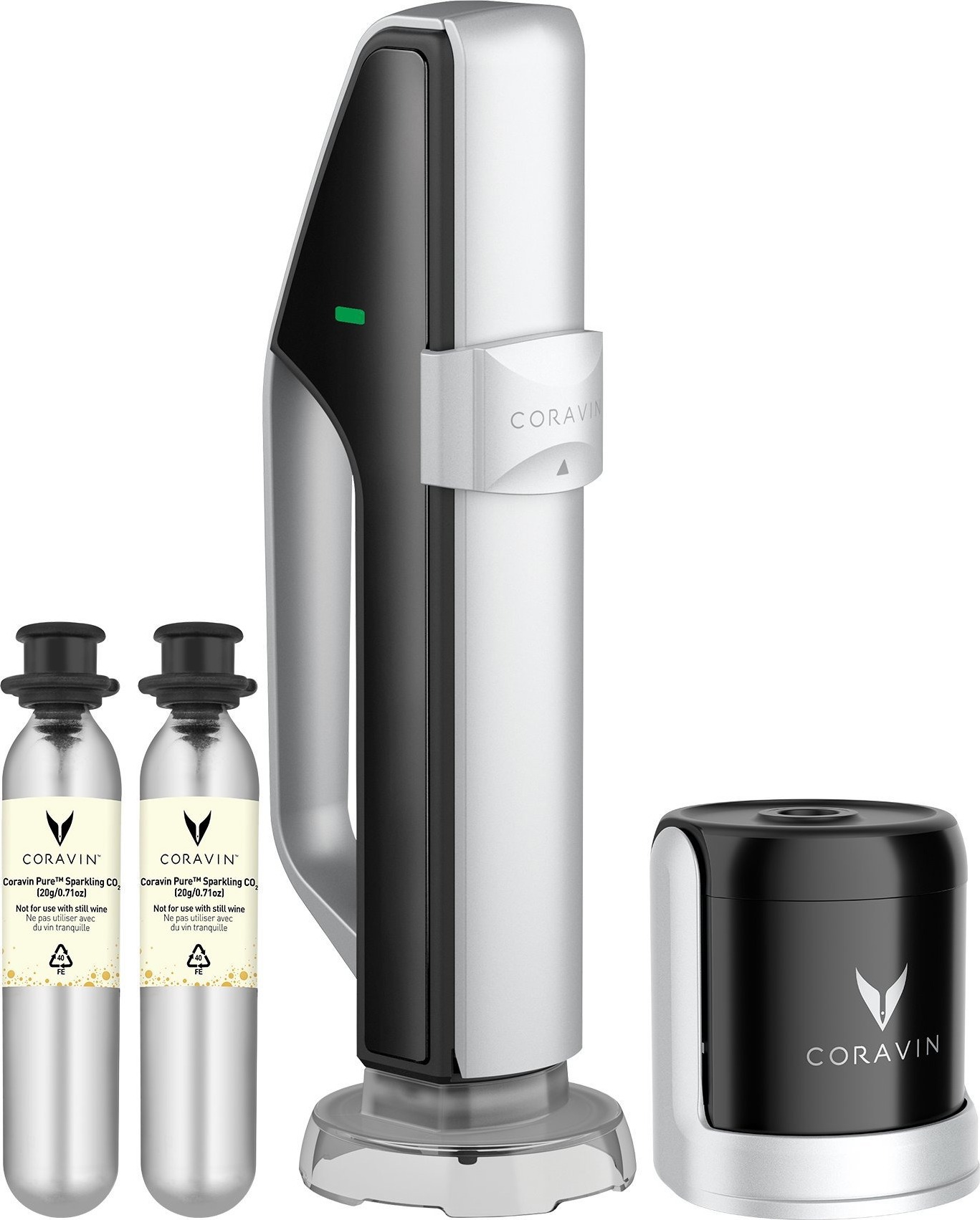 Coravin® Sparkling Systém na uchovanie šumivého vína – Black/Silver