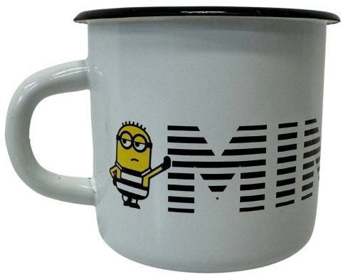 Olymp Smaltovaný hrnček 8 cm biely, Mimoni 0,37 l, minions