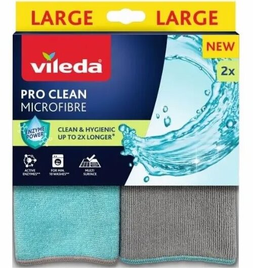 VILEDA Pro Clean Utierky z mikrovlákna 2 ks