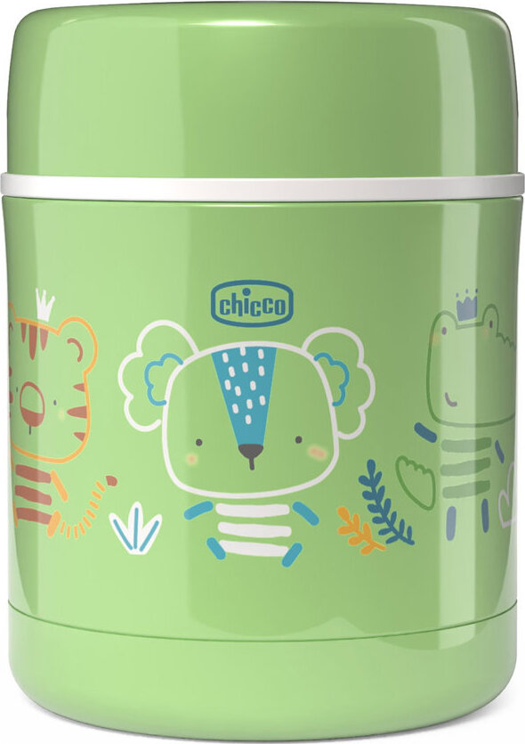Chicco Go Out termoska na jedlo, antikorová zelená, 300 ml