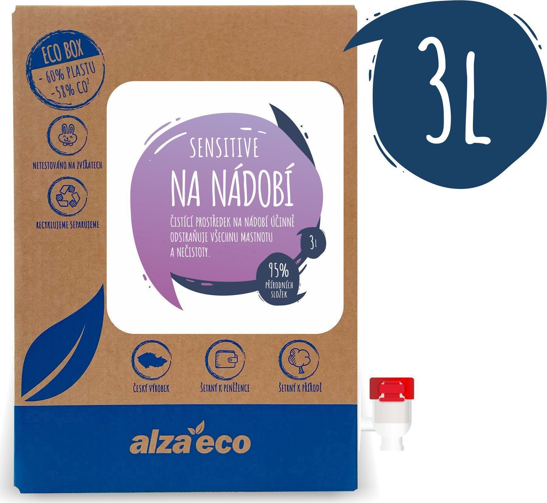 AlzaEco Sensitive na riad 3 l