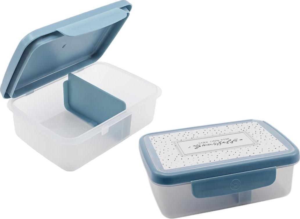 ZDRAVÁ LAHEV SCANDI Zdravá desiata box sivo-modrá