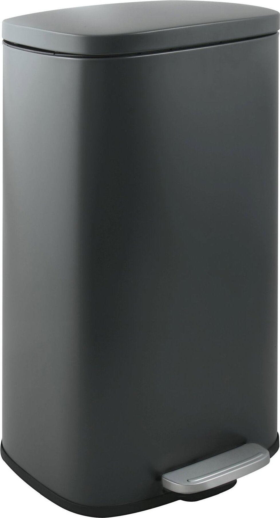 Spirella pedálový odpadkový kôš Akira, matný sivý, oceľ, soft-close, 50 l