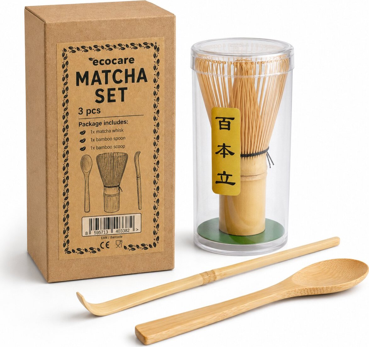 ECOCARE Matcha súprava 3 ks