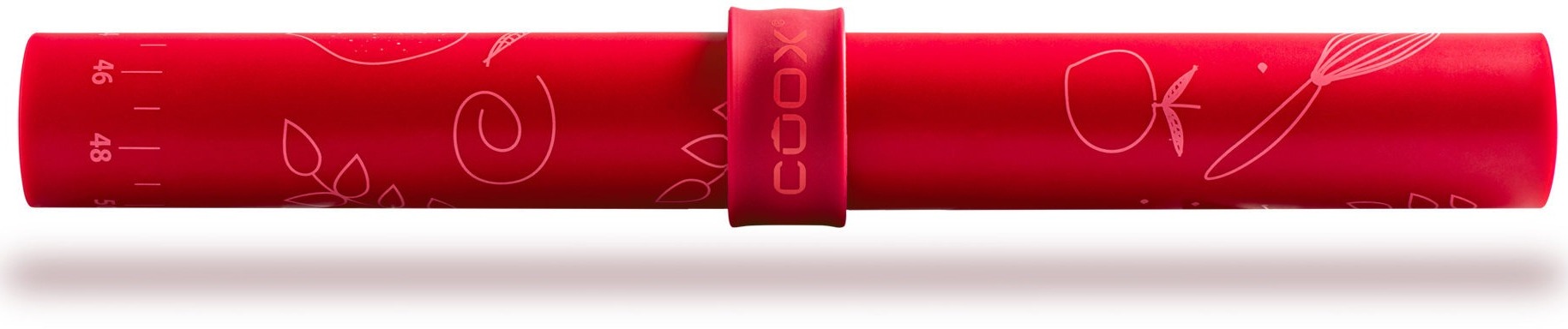 coox Silikónový valec s klipom 60 × 40 cm, červený