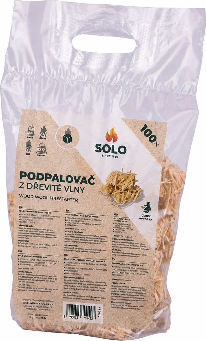 SOLO Ekologický podpaľovač Zvitky – 100 ks