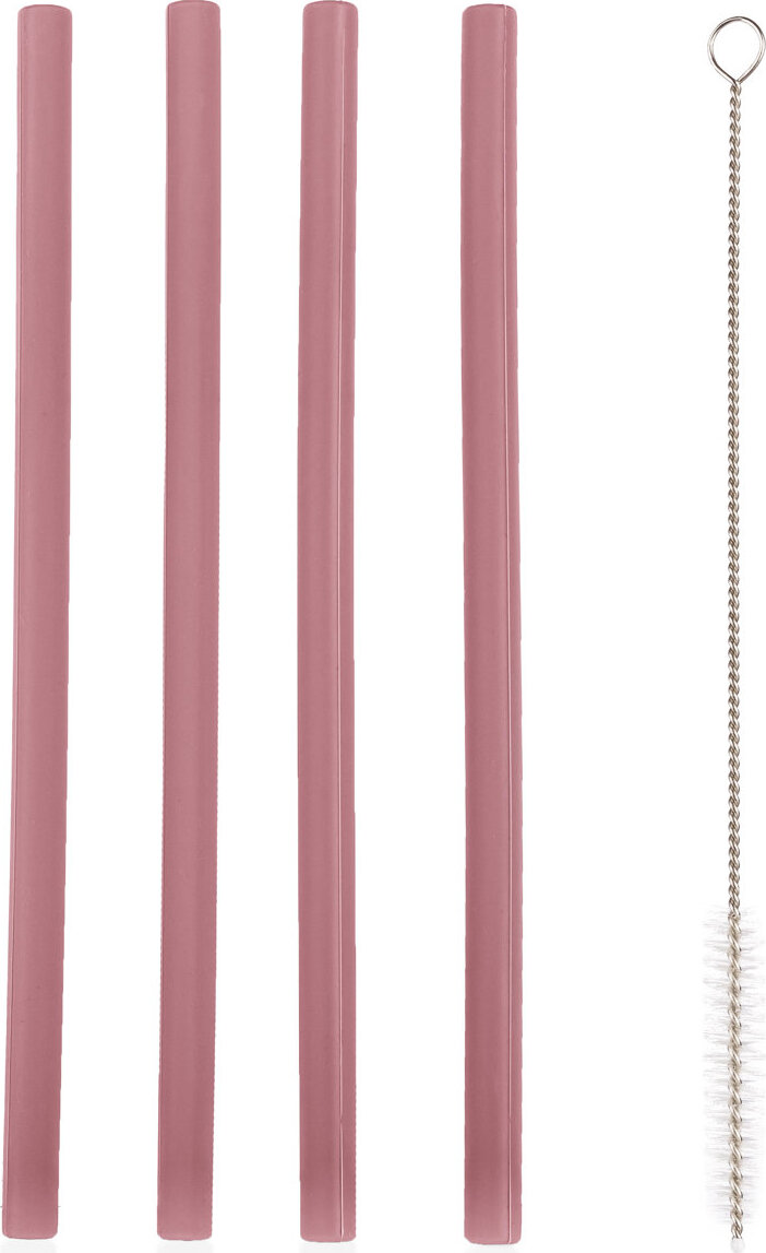 Zopa Silikónová slamka 4 ks Old Pink