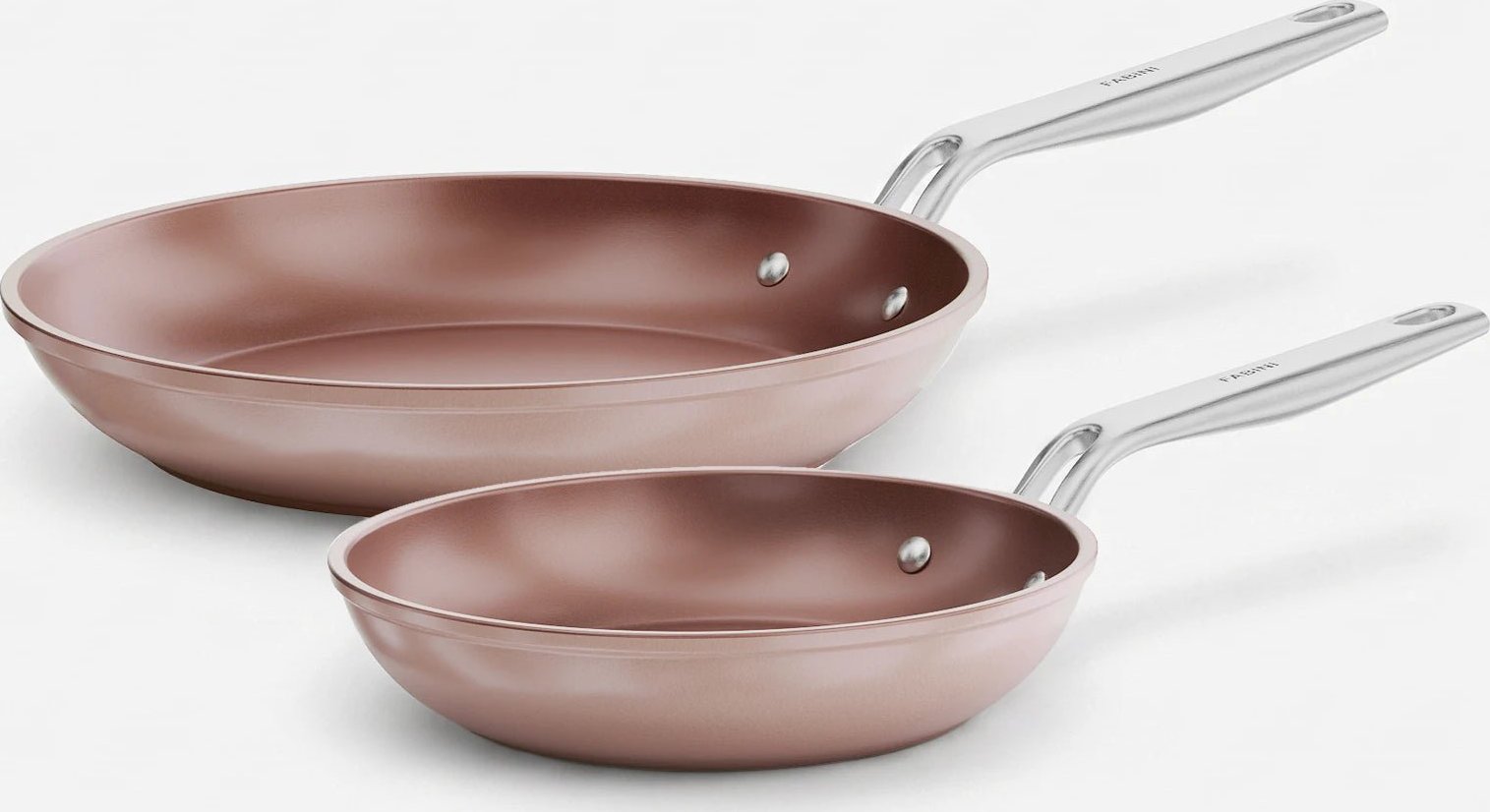 FABINI frying pan set Meda 5.0 Pro 20 cm + 26 cm, 2 pieces, peach pink