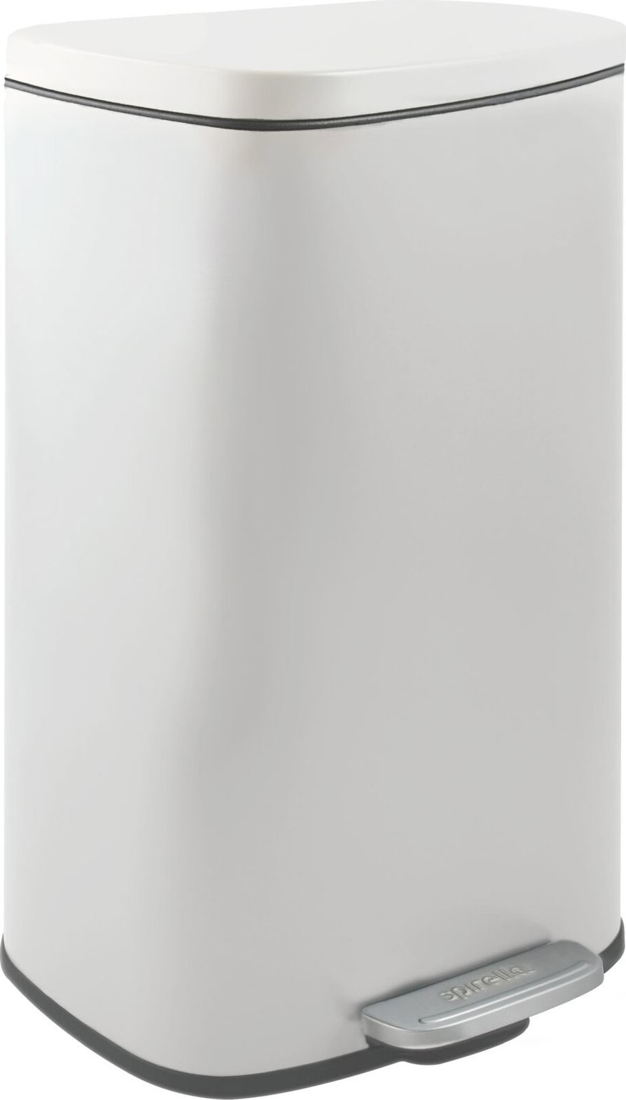 Spirella pedálový odpadkový kôš Akira, matný biely, oceľ, soft-close, 30 l