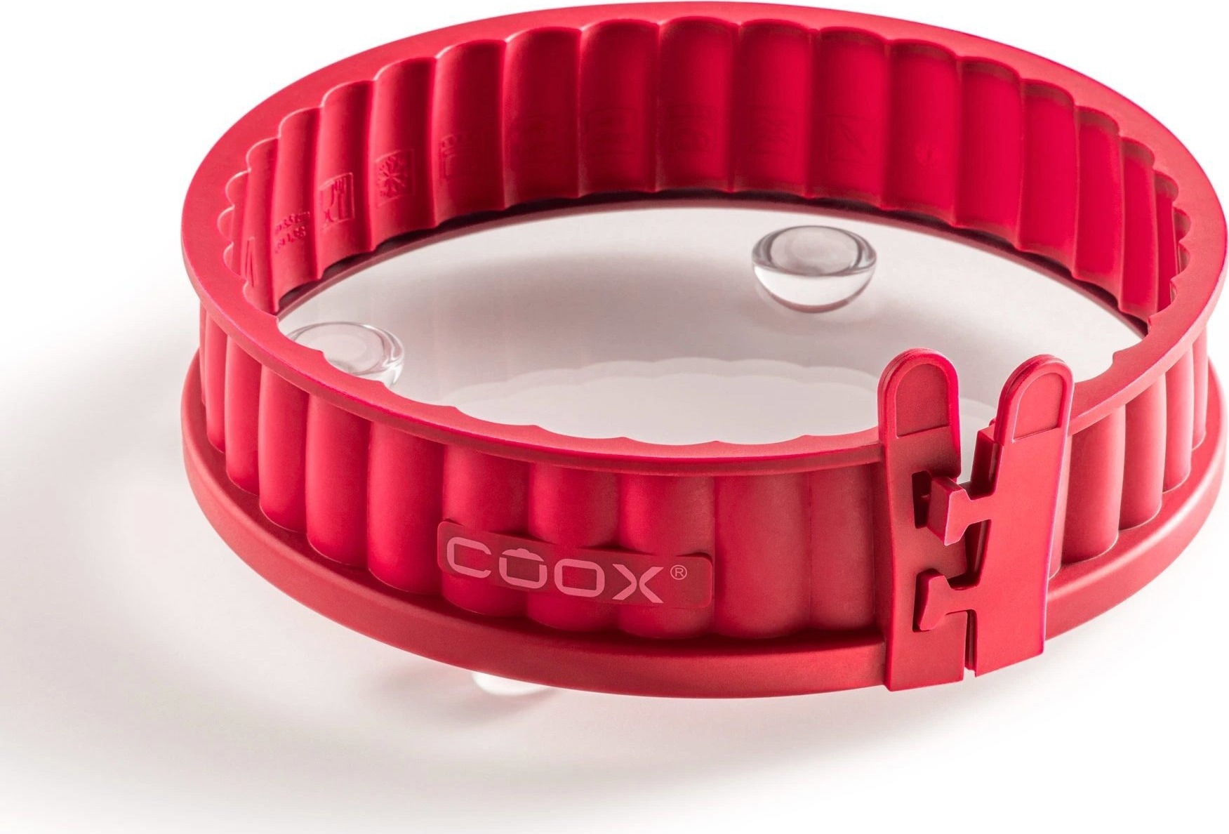 COOX Forma Quiche Mini so sklenenou základňou priemer 18 cm, červená