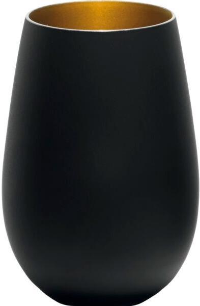 Stölzle Elements Pohár 465 ml, čierna / zlatá, 6 ks