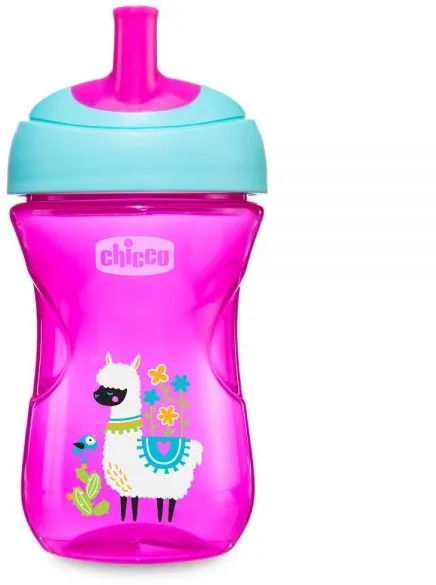 Chicco hrnček Advanced so slamkovým náustkom 266 ml, ružový 12 mes.+