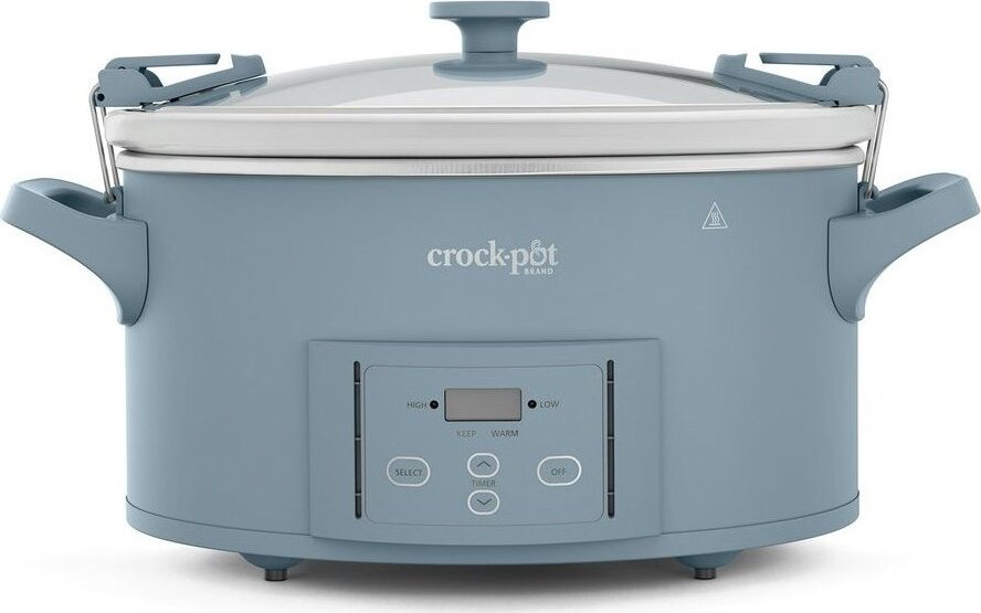 Crockpot Pomalý hrniec, 6,6 l, modrý, digitálny, displej