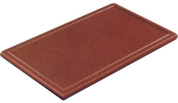 Gastro Doštička na krájanie plastová 32,5 × 26,5 × 2 cm GN 1/2, s drážkou, hnedá