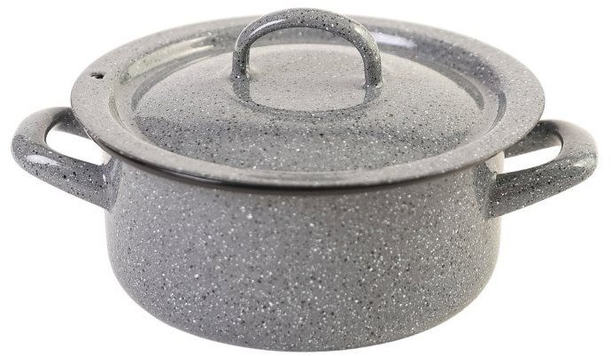 Metalac Kámen, plytký smaltovaný kastról Klasik s pokrievkou 20 cm, 2,8 l