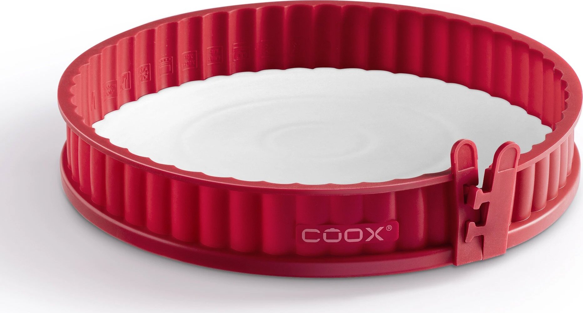 COOX Forma Quiche Mini s porcelánovou základňou priemer 26 cm, červená