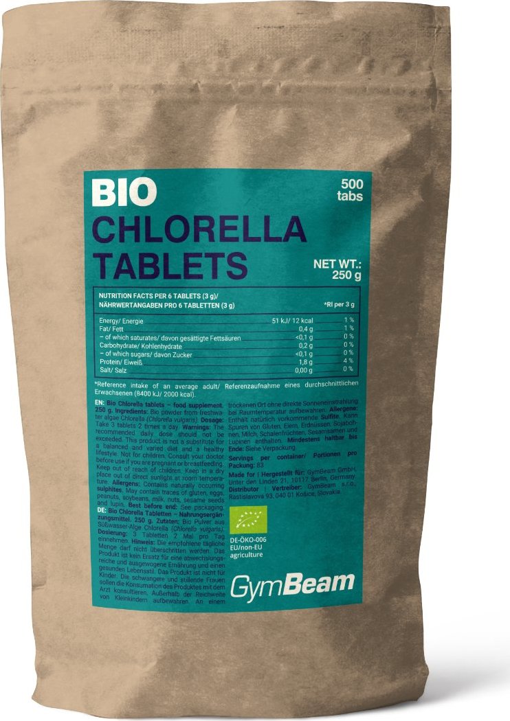 GymBeam BIO Chlorella 500 tabliet
