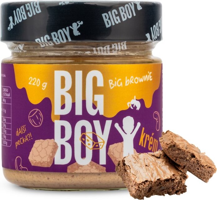 BIG BOY Big Brownie – Lieskový krém s kešu a bielou čokoládou 220 g