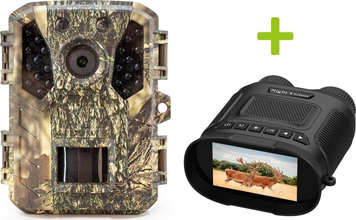 Fotopasca OXE Gepard II a binokulárne nočné videnie OXE DV29 + 32 GB SD karta a 4 ks batérií