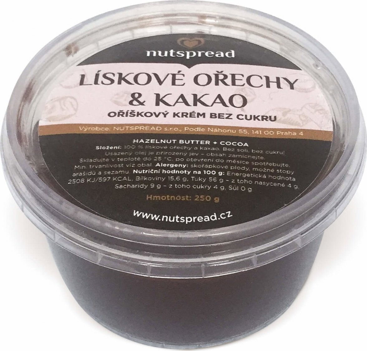 Nutspread Lieskovoorieškový krém s kakaom 1 kg