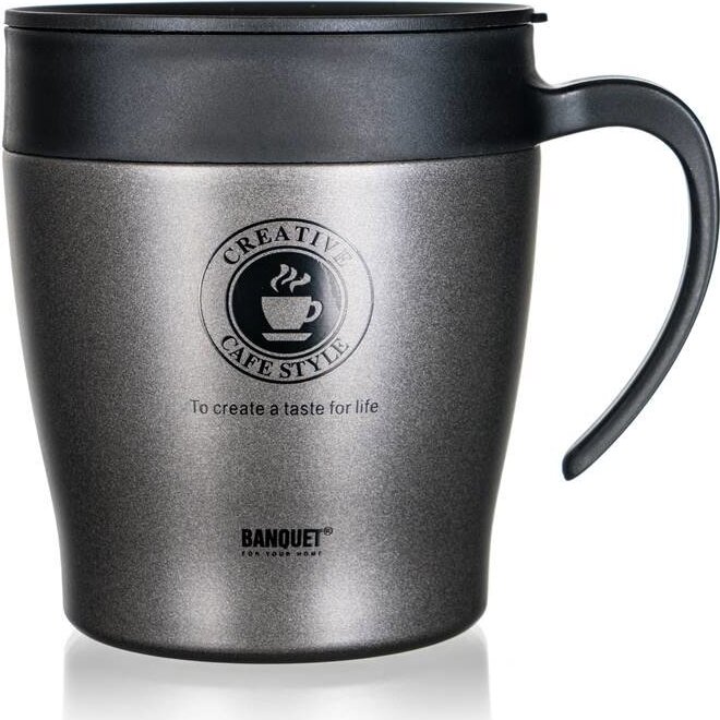BANQUET TAZZA Termohrnček cestovný 330 ml antracit