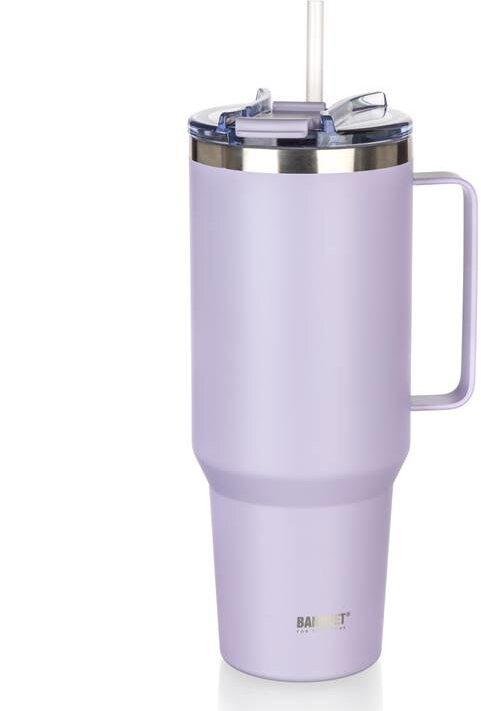BANQUET TWAIN Termohrnček 1 200 ml antikorový s uchom, lila