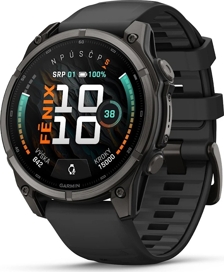 Garmin Fenix 9 47 mm AMOLED Carbon Gray DLC Titanium Black