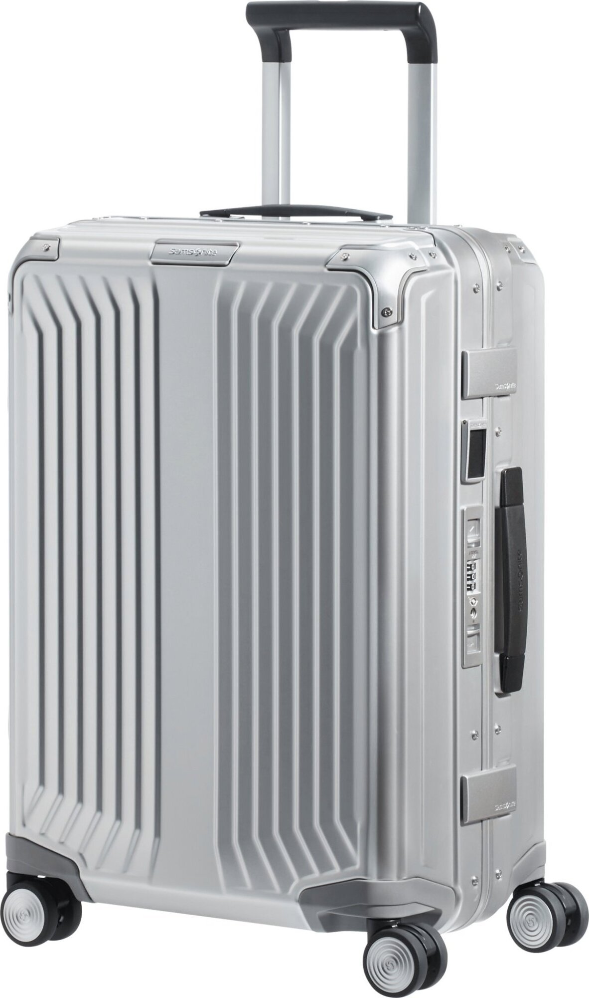Samsonite Lite-Box Alu Spinner 55 cm strieborný