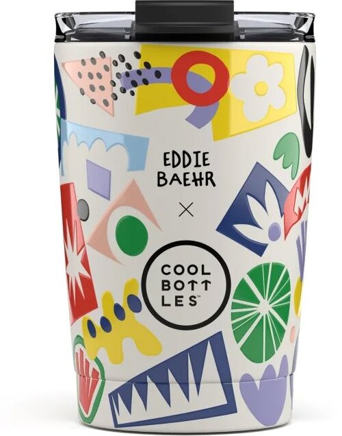 Cool Bottles Nerezový termohrnček Eddie Baehr – Electric Garden 330 ml