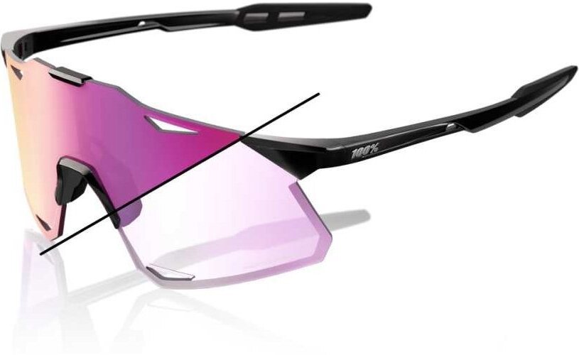 100% Speedlab Hypercraft Gloss Black Photochromic Purple Mirror