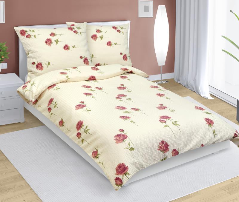 veratex Povlečení krepové růžičky 140x200, 70x90 cm