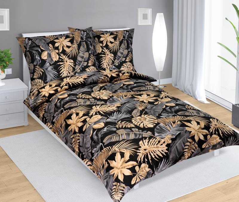 veratex Povlečení bavlněné monstera 140x200, 70x90 cm
