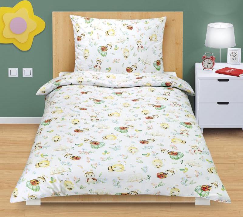 veratex Povlečení bavlněné Junior berušky - dětský motiv 140x200, 70x90 cm