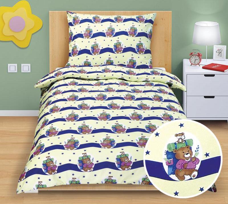 veratex Povlečení bavlněné Junior méďa - dětský motiv 140x200, 70x90 cm