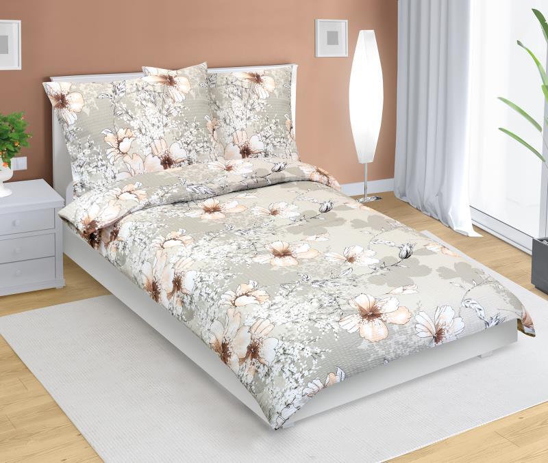 veratex Povlečení krepové kávový ibišek 140x200, 70x90 cm