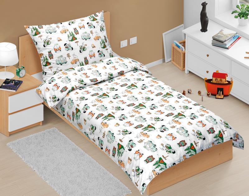 veratex Povlečení bavlněné Junior stanování 140x200, 70x90 cm