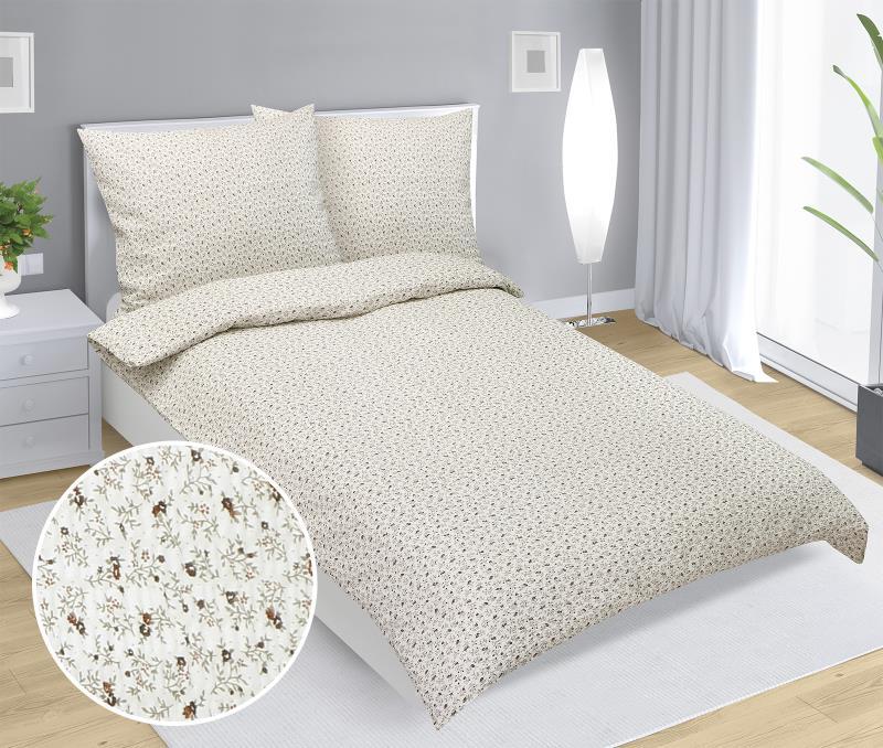 veratex Povlečení krepové kvíteček 140x200, 70x90 cm