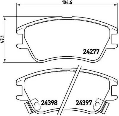 BREMBO Súprava brzdových doštičiek P 30 027