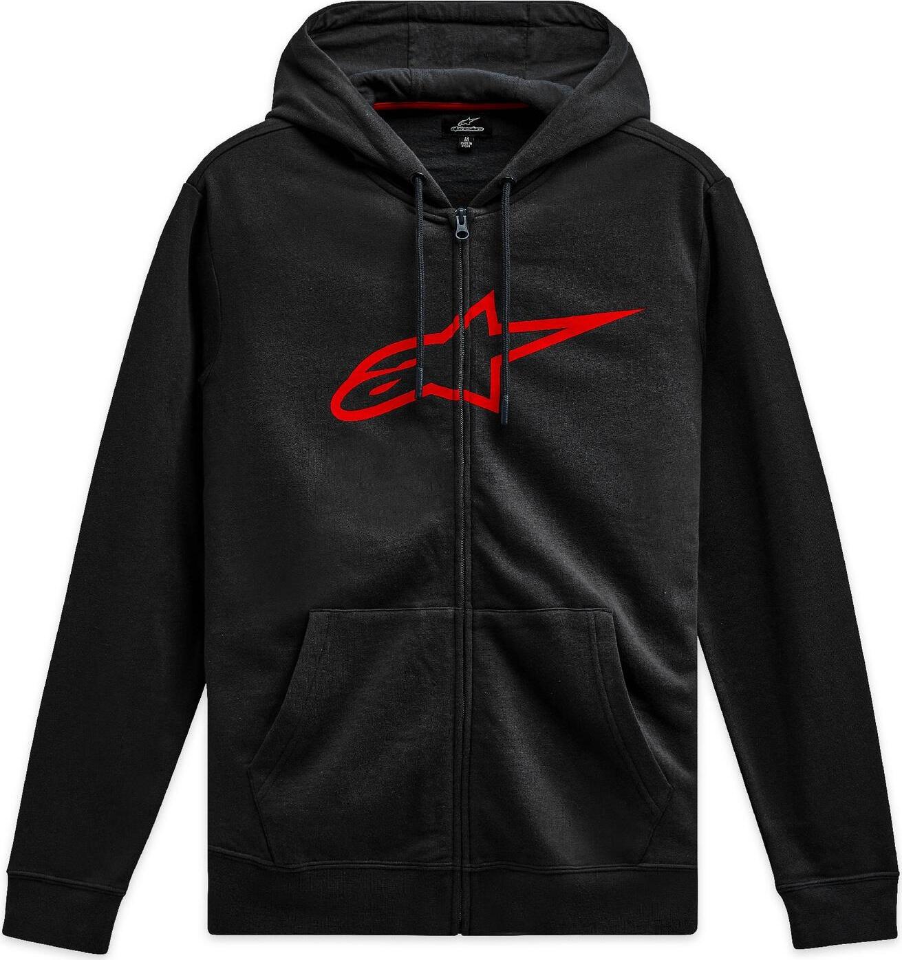 ALPINESTARS mikina Ageless Zip Hoodie 3, čierna/červená, veľkosť 2XL