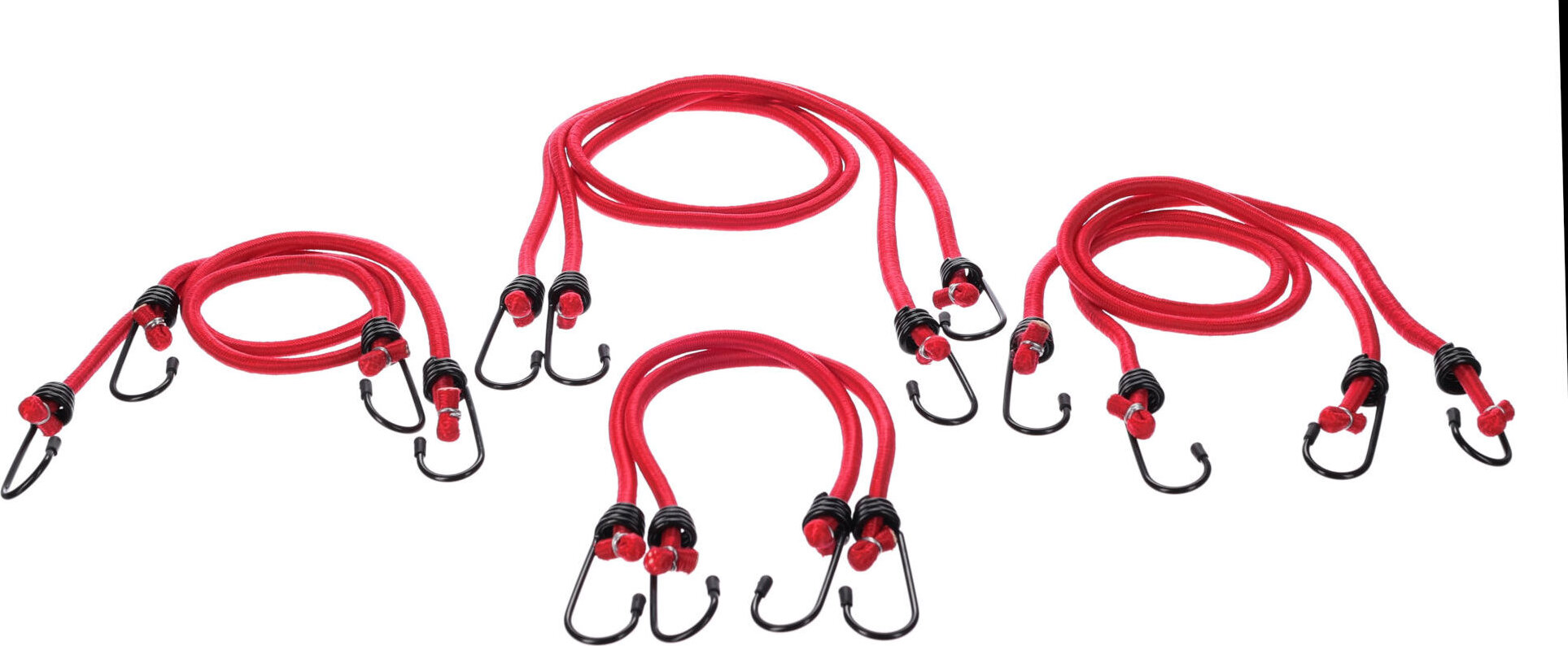 Sixtol Súprava Gumových upínacích popruhov/gumicúkov Cargo Cord Set Basic 8, 8 ks
