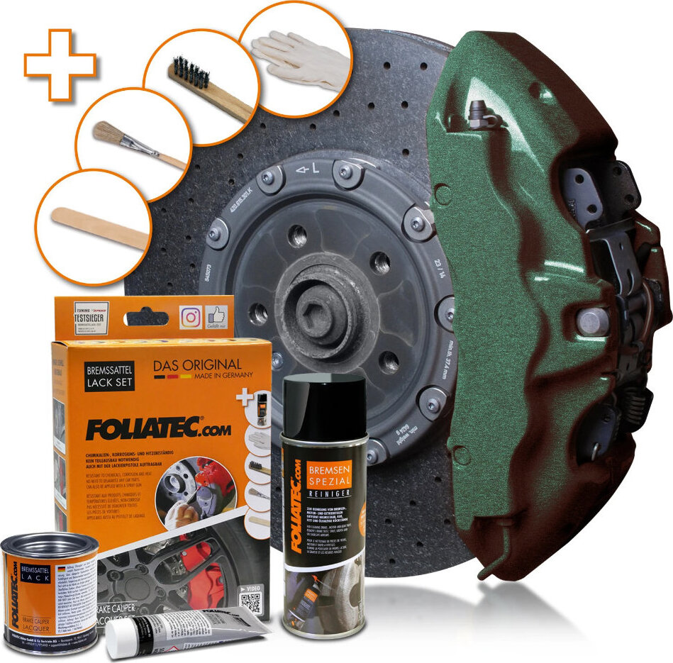 FOLIATEC dvojzložková farba na brzdy Green Hell Metallic