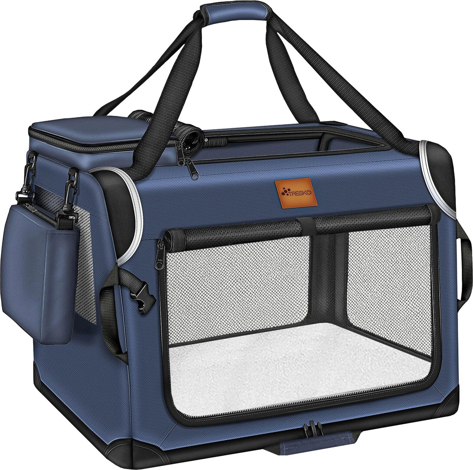 Tresko Prepravka pre psov a mačky 92 × 63 × 63 cm, modrá