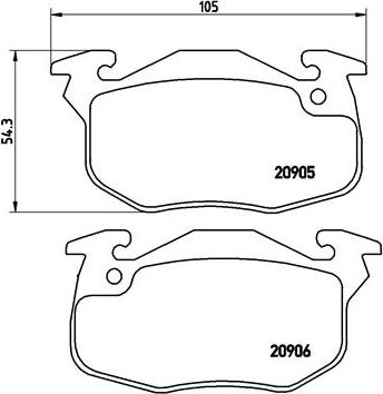 BREMBO Sada brzdových doštičiek P 61 097